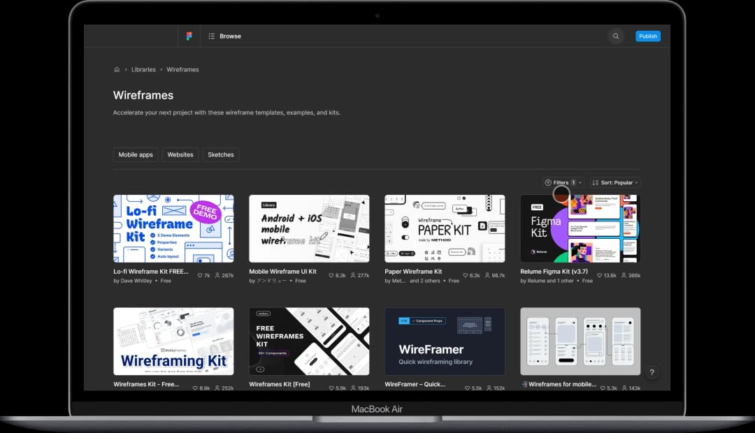 Príklad UX wireframov a diagramu informačnej architektúry